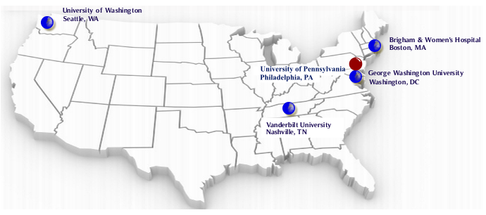 Map of Clinical Sites